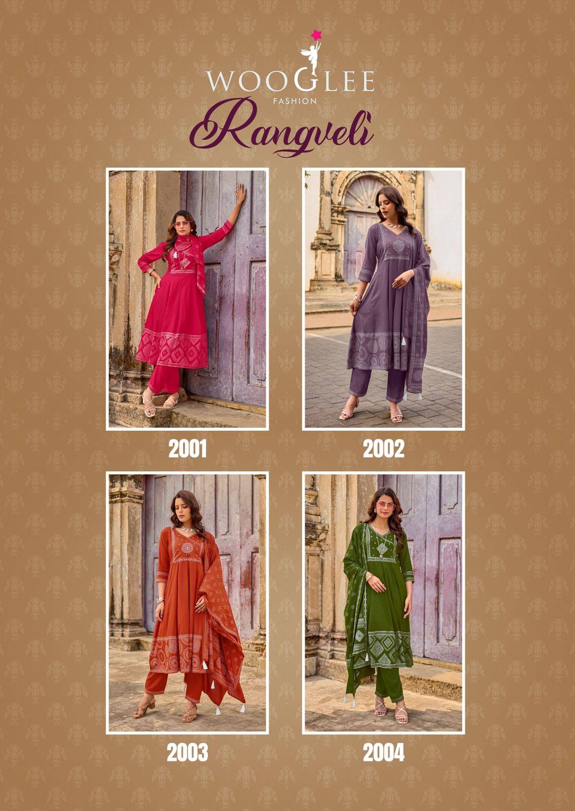 Rangveli By WOOGLEE Designer Ethnic Wear Collection Rayon Kurtis At Wholesale Price